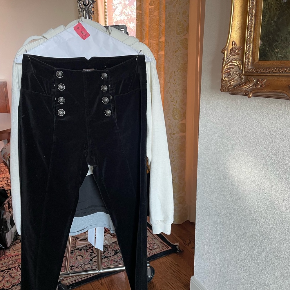 Black high rise sailor pants